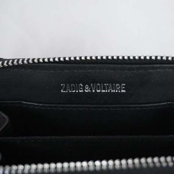 Zadig & Voltaire Mini ZV Vintage Monogram Wallet in Black & Silver (NWT) - Picture 7 of 12